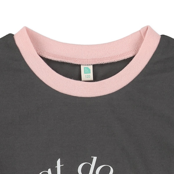 肩フリルハート柄・リボン柄長袖Tシャツ