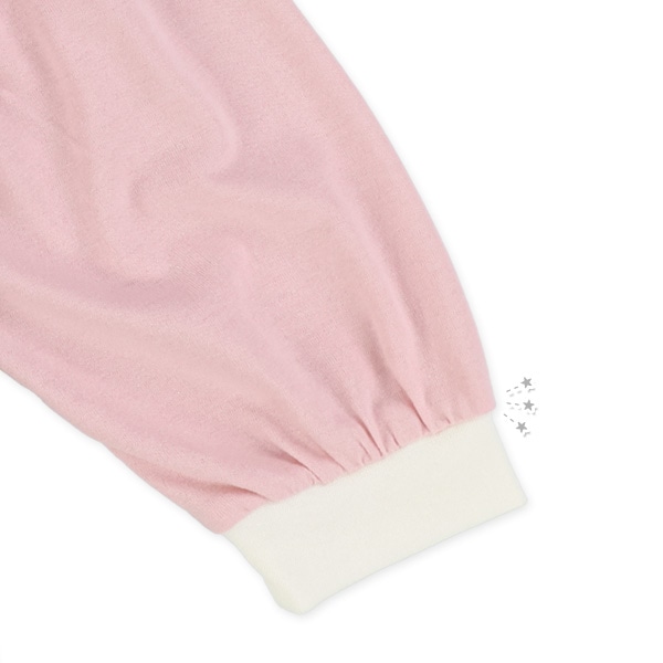 袖ギャザーリブ配色ロゴ長袖Tシャツ