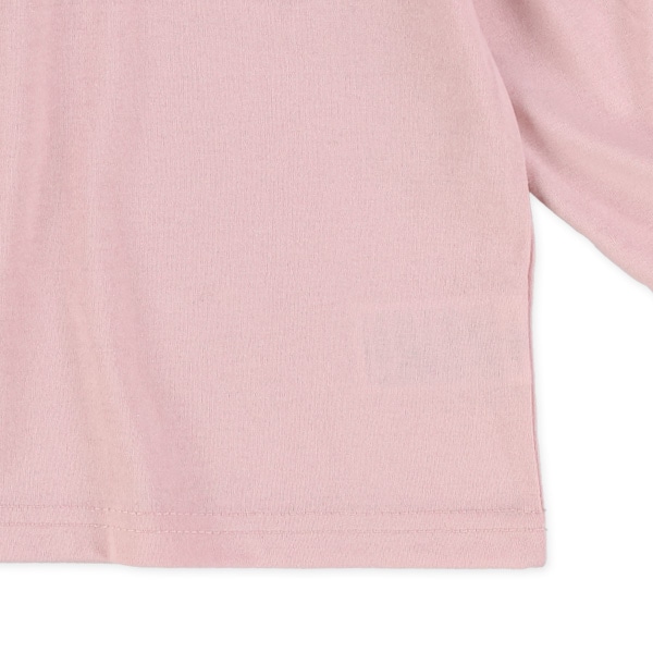 袖ギャザーリブ配色ロゴ長袖Tシャツ