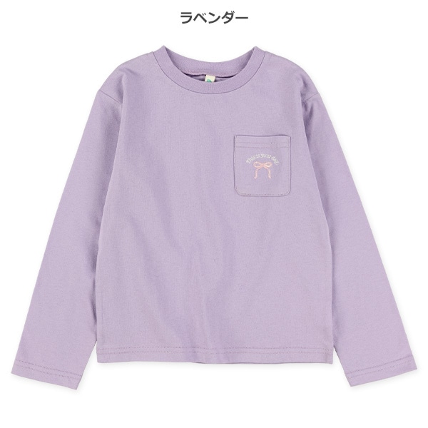 ポケット刺繍長袖Tシャツ