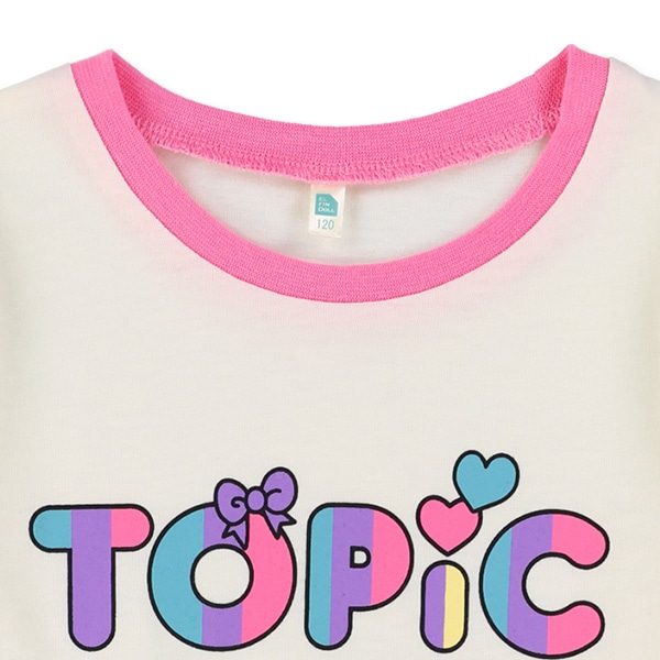 袖モチーフカラフル長袖Tシャツ