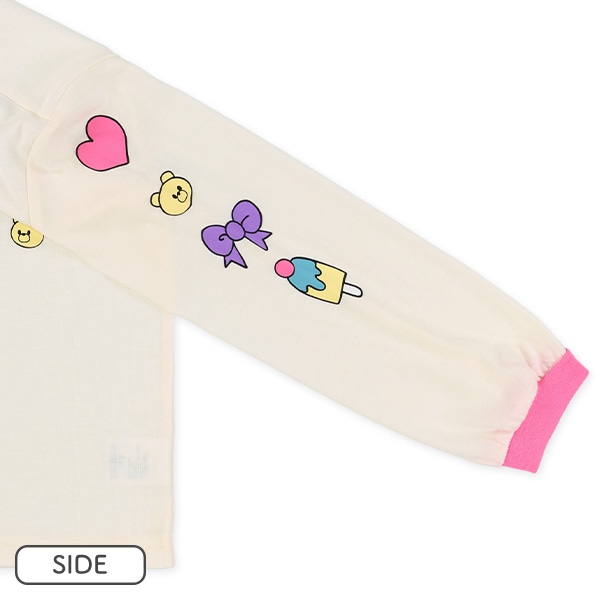 袖モチーフカラフル長袖Tシャツ