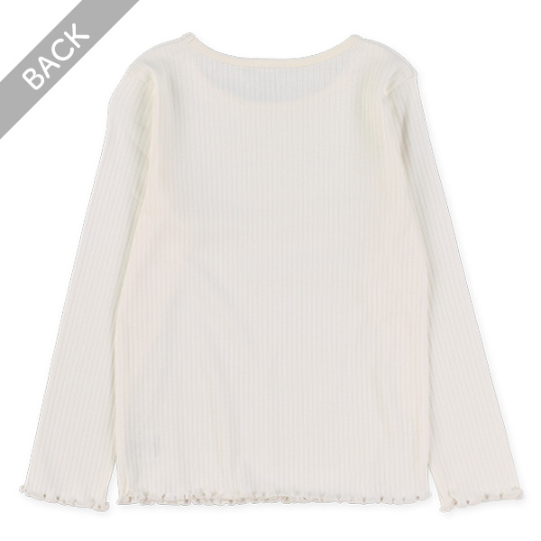 テレコ袖裾メロウ長袖Tシャツ