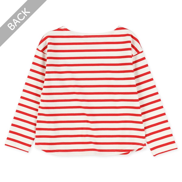 先染めボーダー長袖Tシャツ