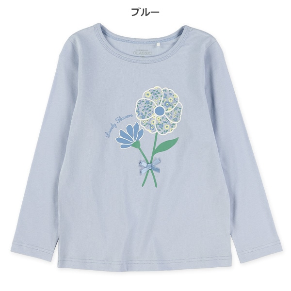 花束プリントTシャツ