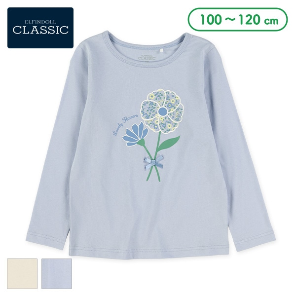 花束プリントTシャツ