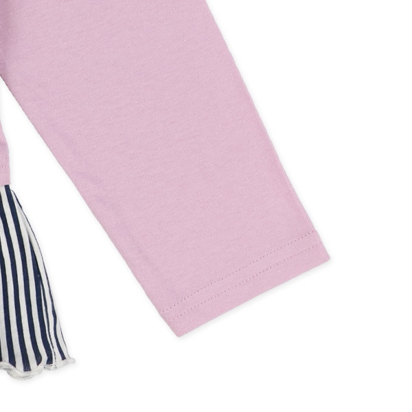 裾フリルレイヤード風長袖Tシャツ