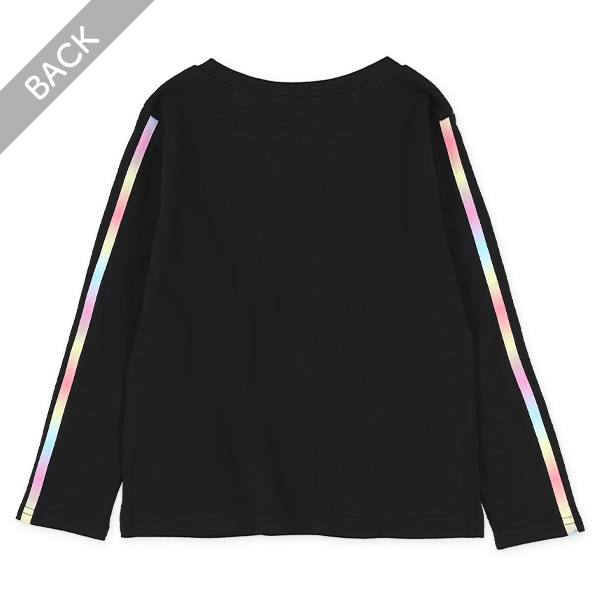 袖レインボー2ライン長袖Tシャツ