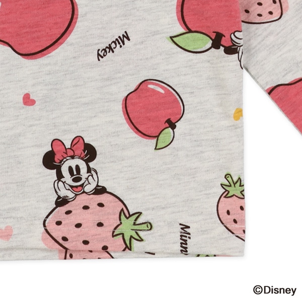 総柄長袖Tシャツ（ミッキーマウス・ミニーマウス）