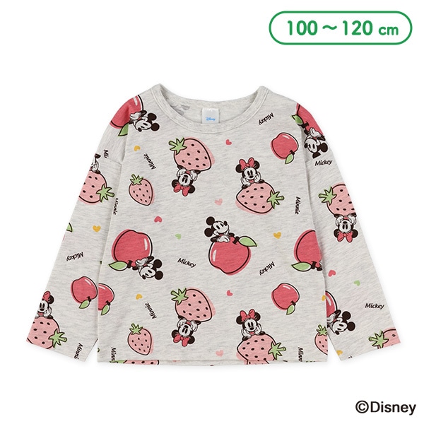 総柄長袖Tシャツ（ミッキーマウス・ミニーマウス）