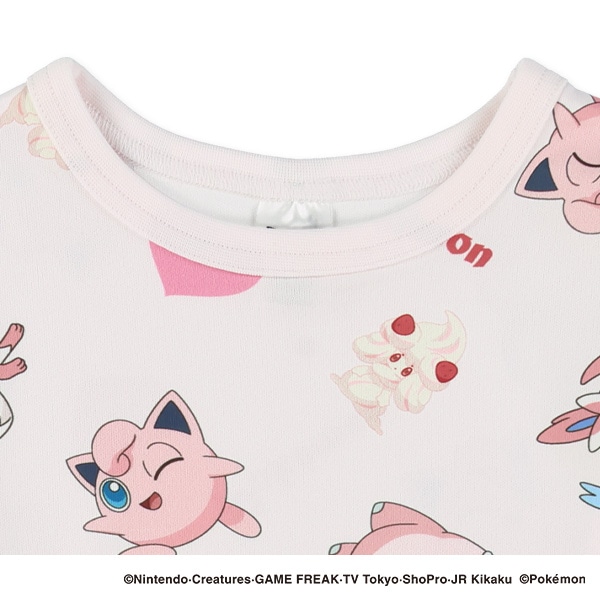 ポリエステルスムース総柄長袖Tシャツ（ポケモン）