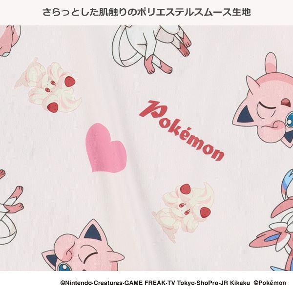 ポリエステルスムース総柄長袖Tシャツ（ポケモン）