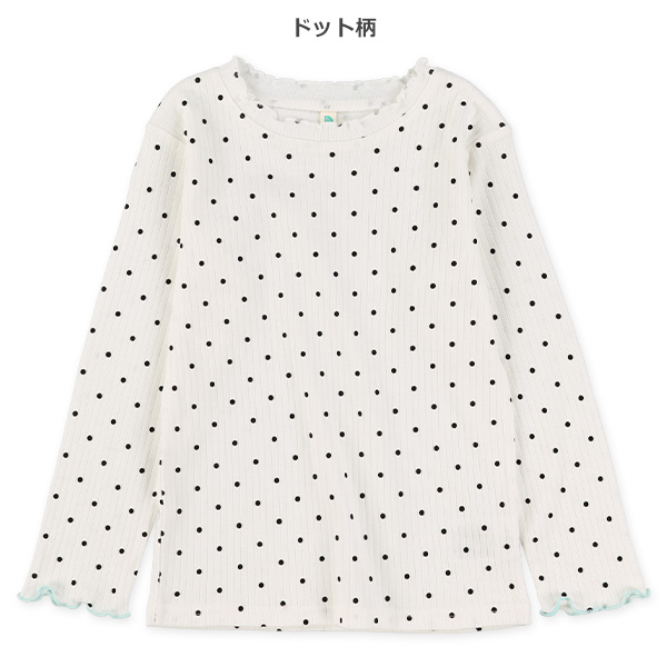 ハート・ドットテレコ長袖Tシャツ