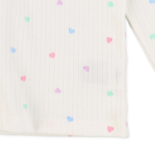 ハート・ドットテレコ長袖Tシャツ