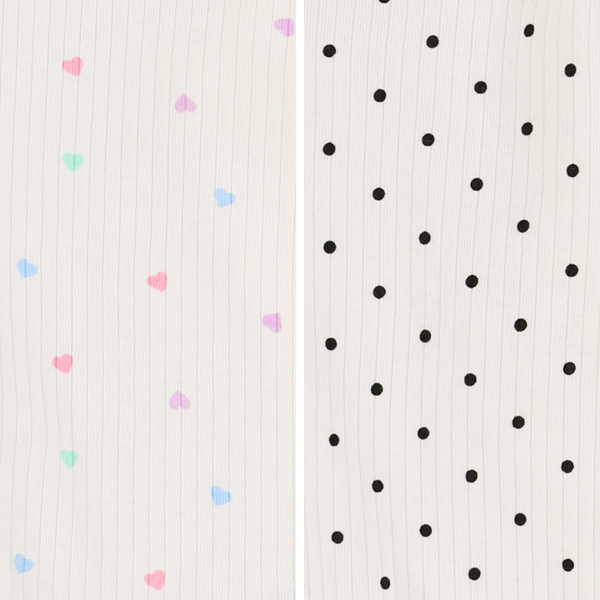 ハート・ドットテレコ長袖Tシャツ