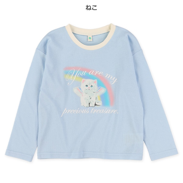 ケーキ・ねこ長袖Tシャツ
