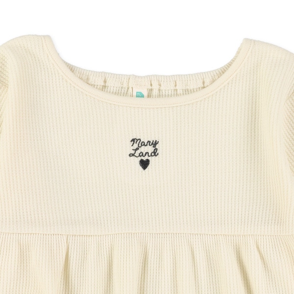 ワッフルフリル長袖Tシャツ