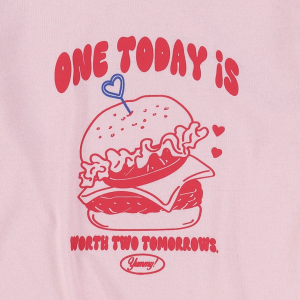 ロゴ・ハンバーガー・くま長袖Tシャツ