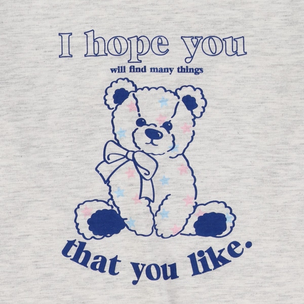 ロゴ・ハンバーガー・くま長袖Tシャツ