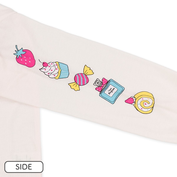 袖モチーフプリント長袖Tシャツ