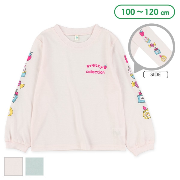 袖モチーフプリント長袖Tシャツ