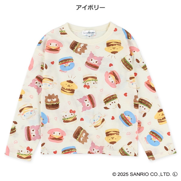 総柄長袖Tシャツ（サンリオキャラクターズ）