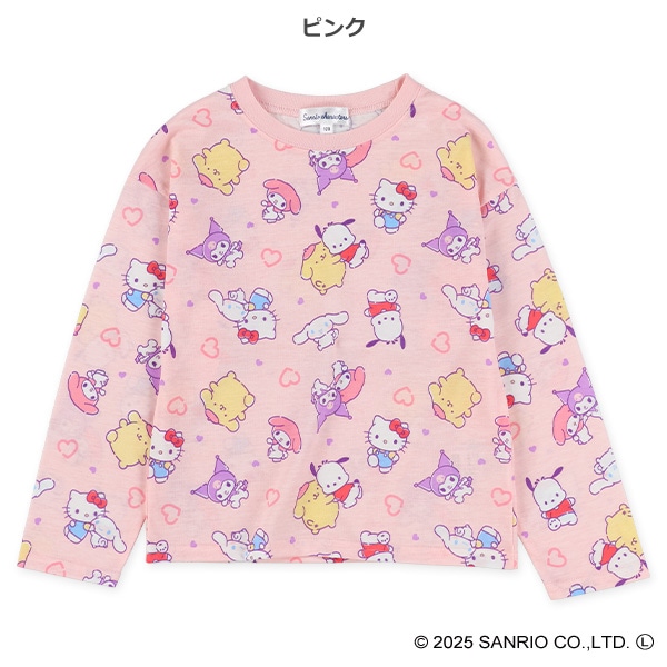 総柄長袖Tシャツ（サンリオキャラクターズ）