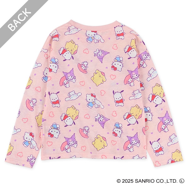 総柄長袖Tシャツ（サンリオキャラクターズ）