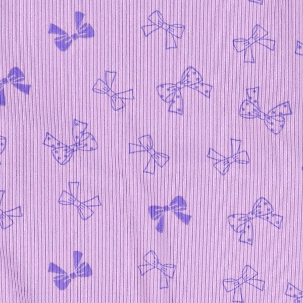 テレコメロウリボン柄長袖Tシャツ