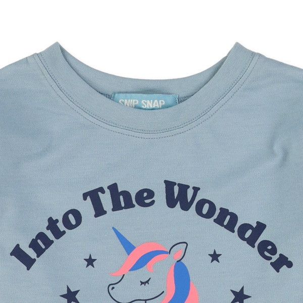 袖リボンユニコーン長袖Tシャツ