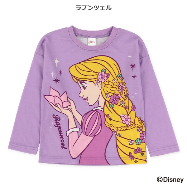 コミック柄長袖Tシャツ長袖Tシャツ（ディズニープリンセス）