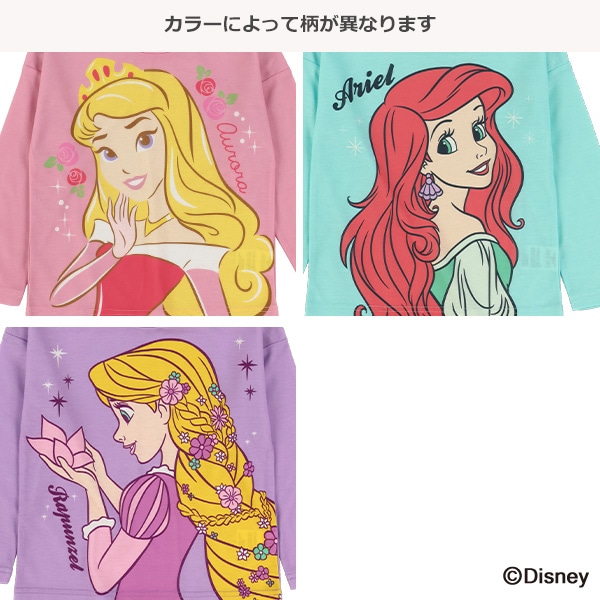 コミック柄長袖Tシャツ長袖Tシャツ（ディズニープリンセス）