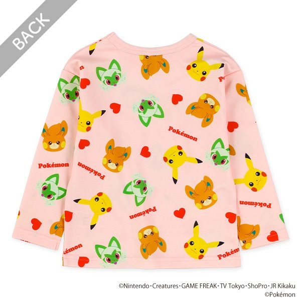ダンボールニット総柄長袖Tシャツ（ポケモン）