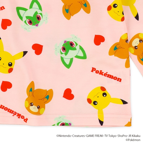 ダンボールニット総柄長袖Tシャツ（ポケモン）