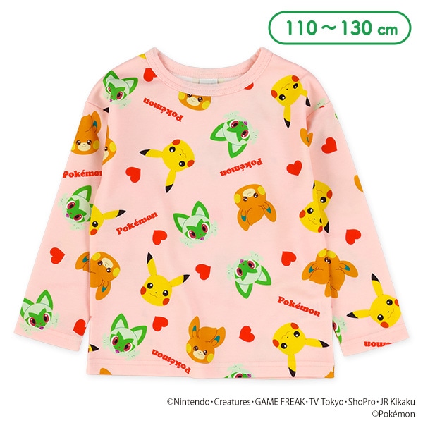ダンボールニット総柄長袖Tシャツ（ポケモン）