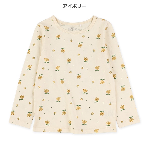 花総柄長袖Tシャツ