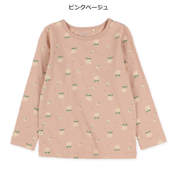 花総柄長袖Tシャツ