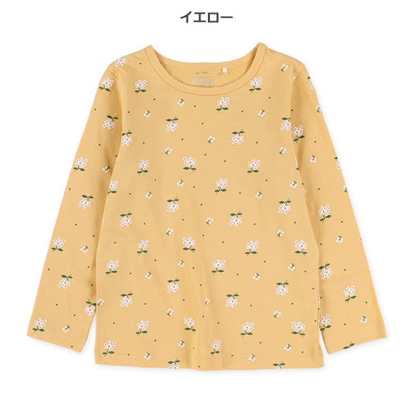 花総柄長袖Tシャツ