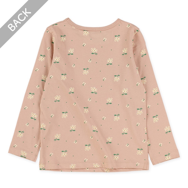 花総柄長袖Tシャツ