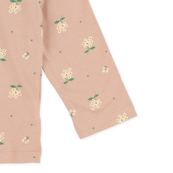 花総柄長袖Tシャツ