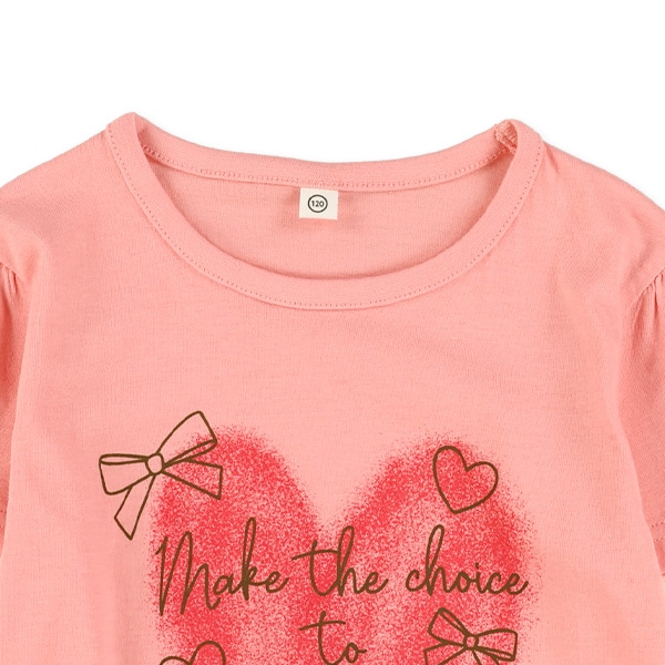 レイヤード風ハートロゴ長袖Ｔシャツ