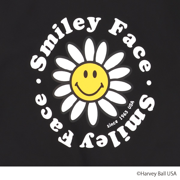 スマイルフェイス総柄長袖Tシャツ