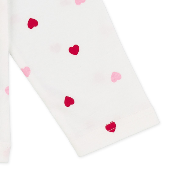 肩フリルハート長袖Tシャツ