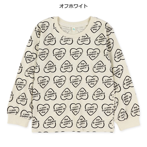ロゴハート総柄長袖Tシャツ
