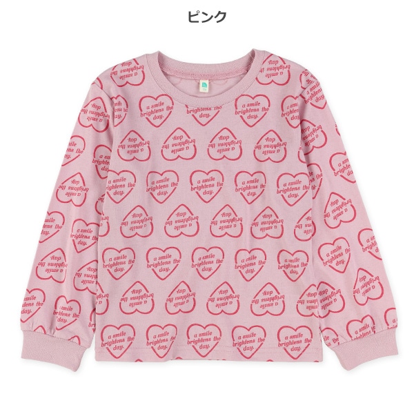 ロゴハート総柄長袖Tシャツ