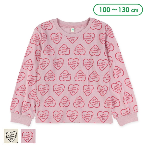 ロゴハート総柄長袖Tシャツ