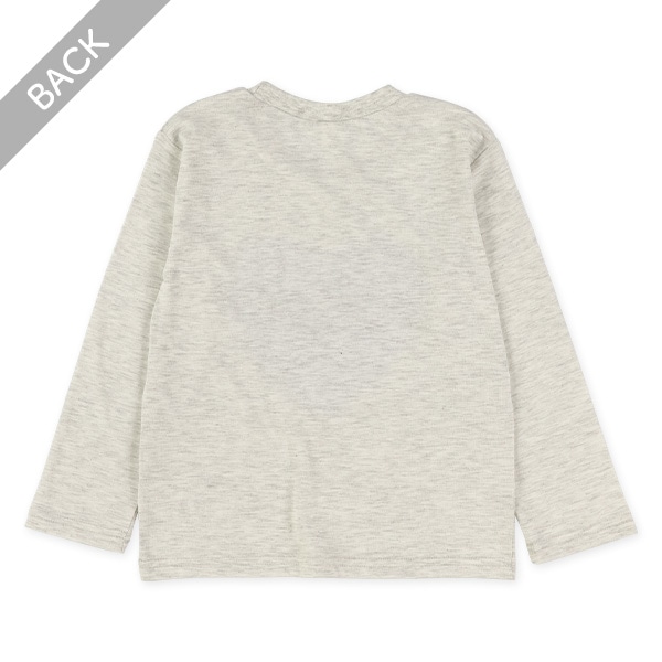 箔・ラメロゴプリント長袖Tシャツ