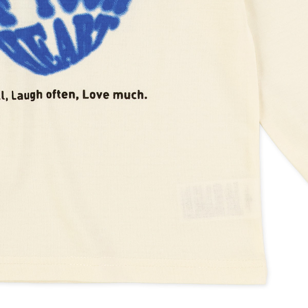 ハートモチーフ長袖Tシャツ