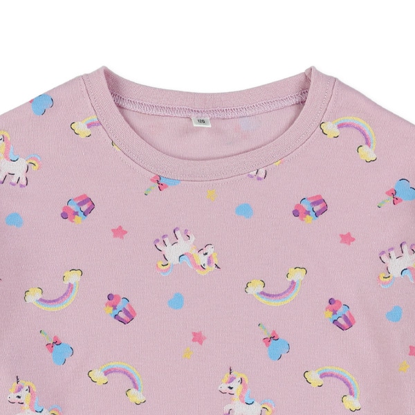 スムースユニコーン裾チュール長袖Tシャツ