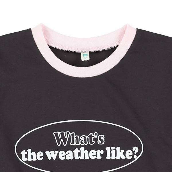 リブ配色長袖Tシャツ